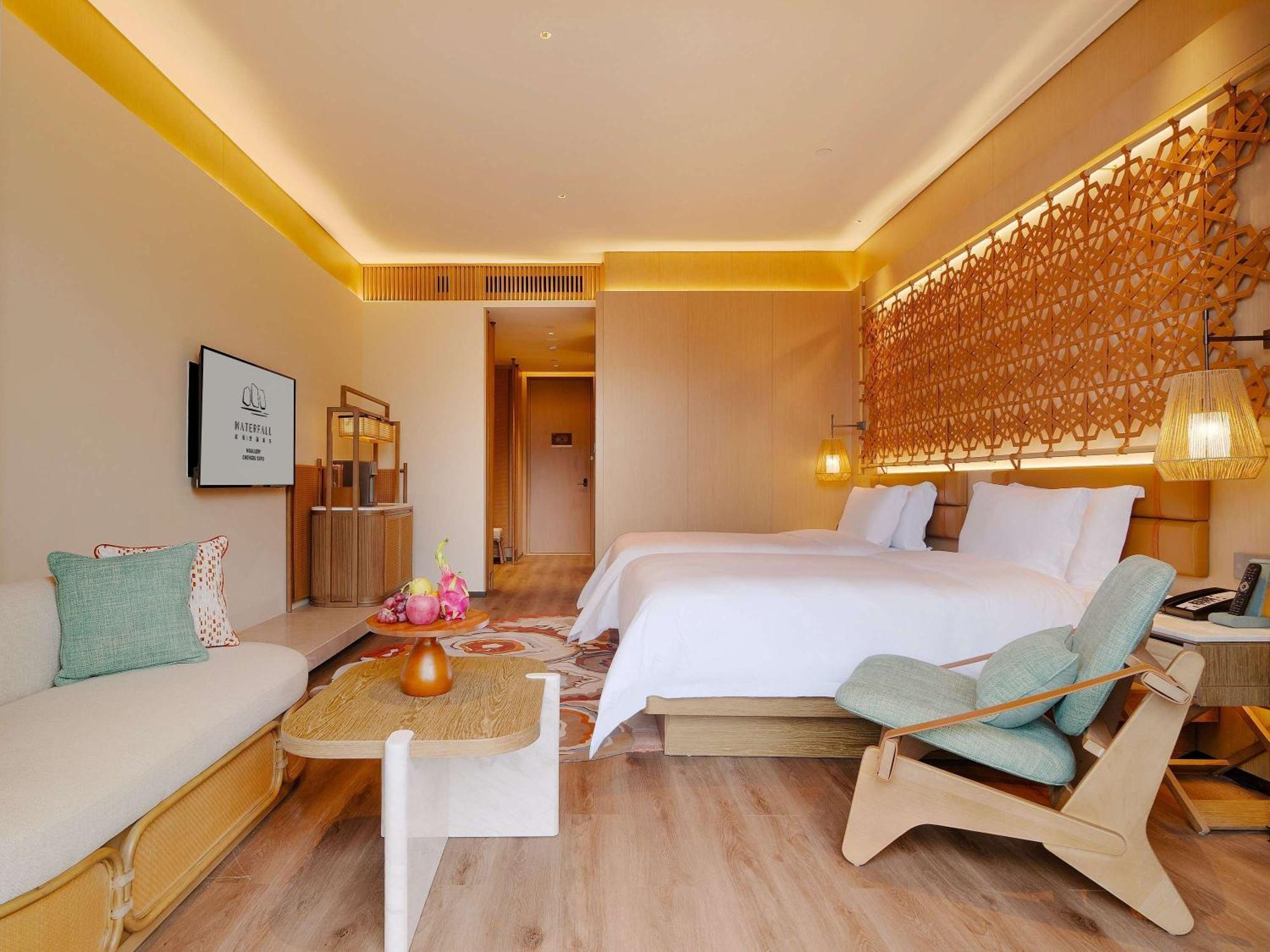 Chengdu Expo Waterfall Hotel - Mgallery Collection Esterno foto